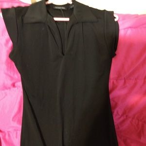New York & Co full length collared black dress